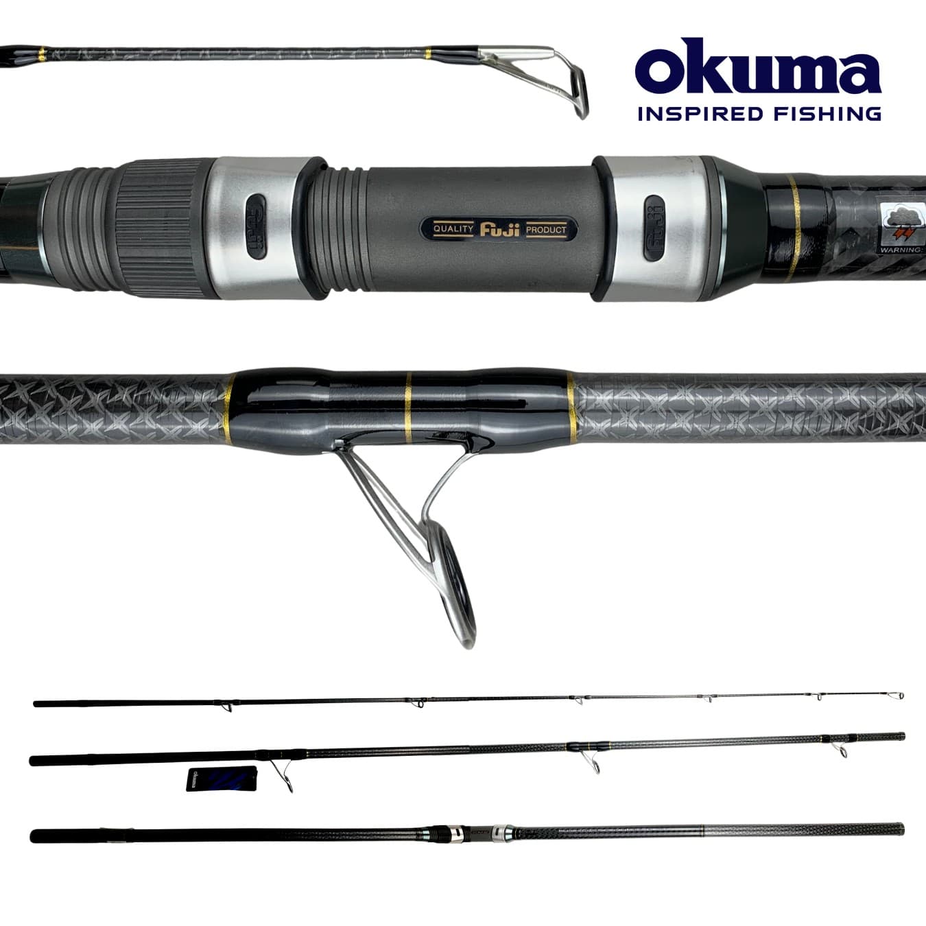 CAÑA SURF OKUMA MAKAIRA SURF LITE SPIN 100-250 grs — imagen 1