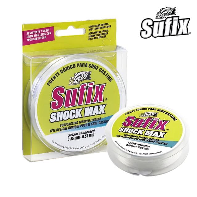Sedal 0.35-0.57 SUFIX SHOCK MAX Clear, 5x15m — imagen 1