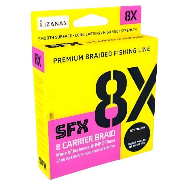 Sedal para Pesca SUFIX SFX X8 0.185 Hot Yellow — imagen 1
