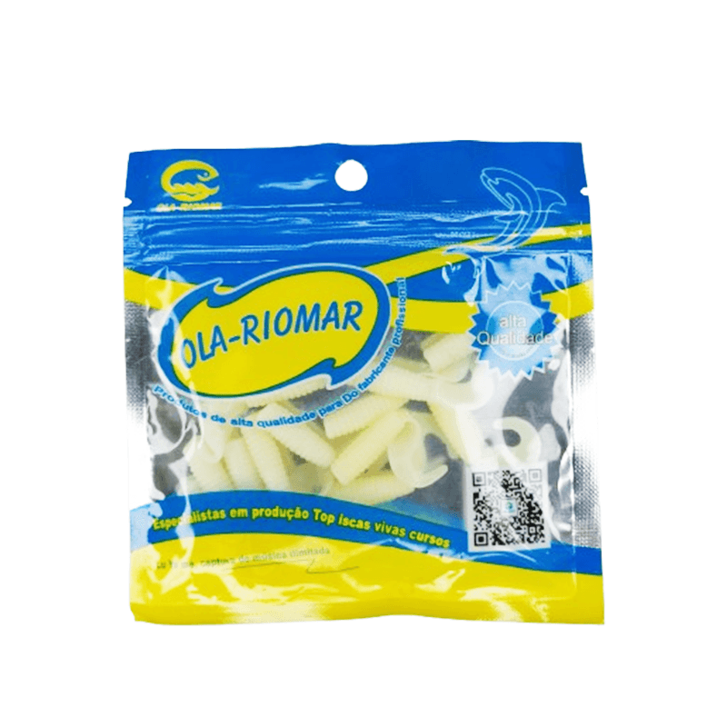 PAQUETE SEÑUELOS DE SILICONA BLANCOS — imagen 1